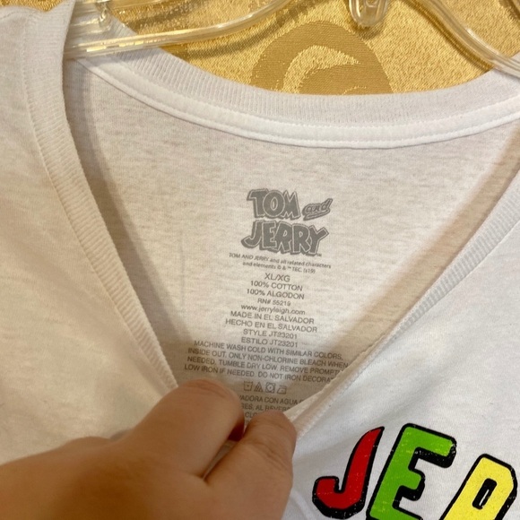 Tom and Jerry oficial Warner Bros cartoon character graphic crop tee women XL - Picture 4 of 5